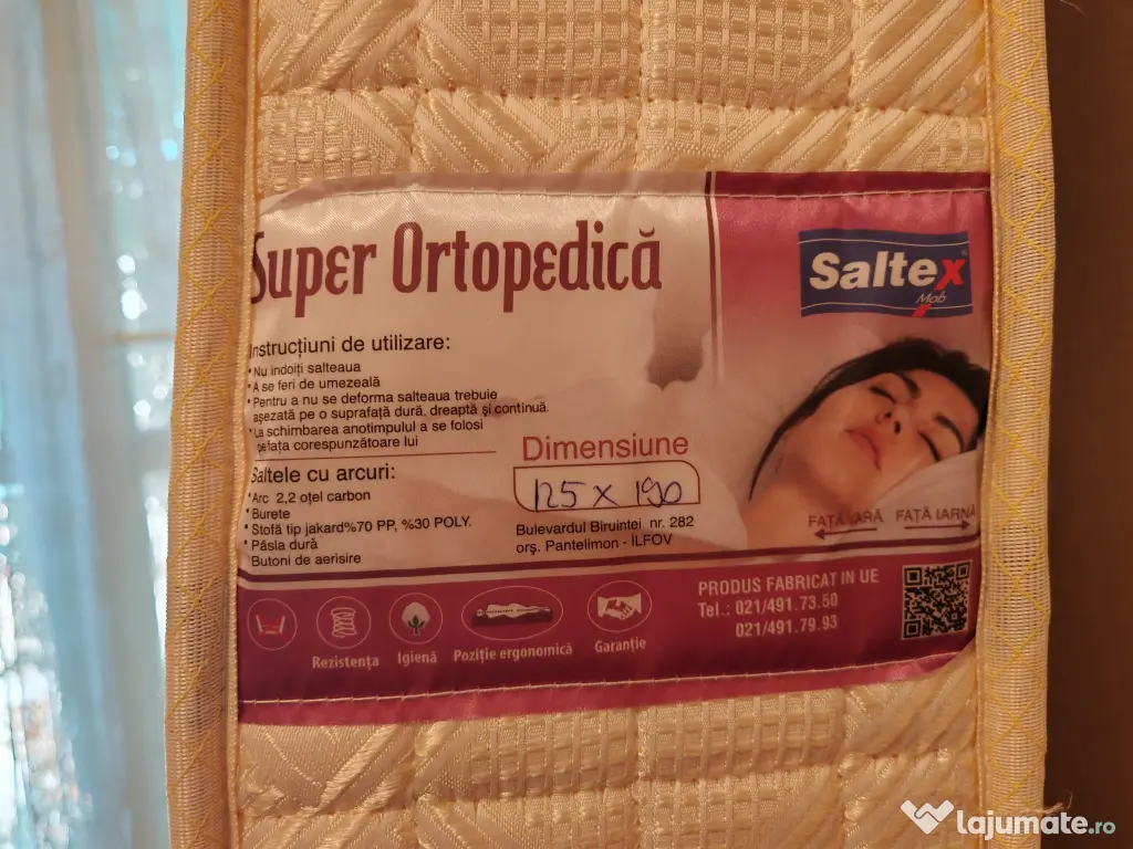 Vând saltea Saltex 125 x 190