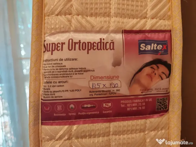 Vând saltea Saltex 125 x 190