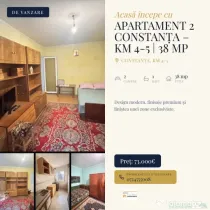 Apartament 2 camere semidecomandat, Constanța – KM 4-5 |