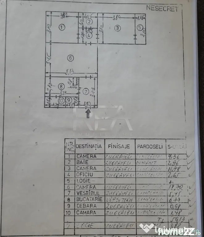 3 camere, 59 mp, – Aleea Călinești, etaj 4/4, 1975 | - Bucuresti (Bucuresti-Ilfov)