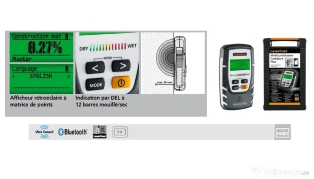 Laserliner MoistureMaster Compact Plus - tester detector umiditate higrometru