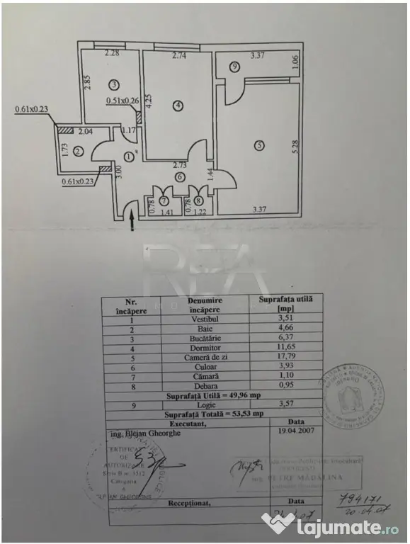 2 camere decomandat | 50 mp | Metrou Dristor