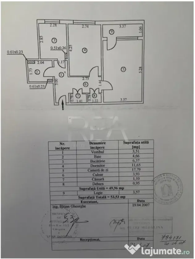 2 camere decomandat | 50 mp | Metrou Dristor