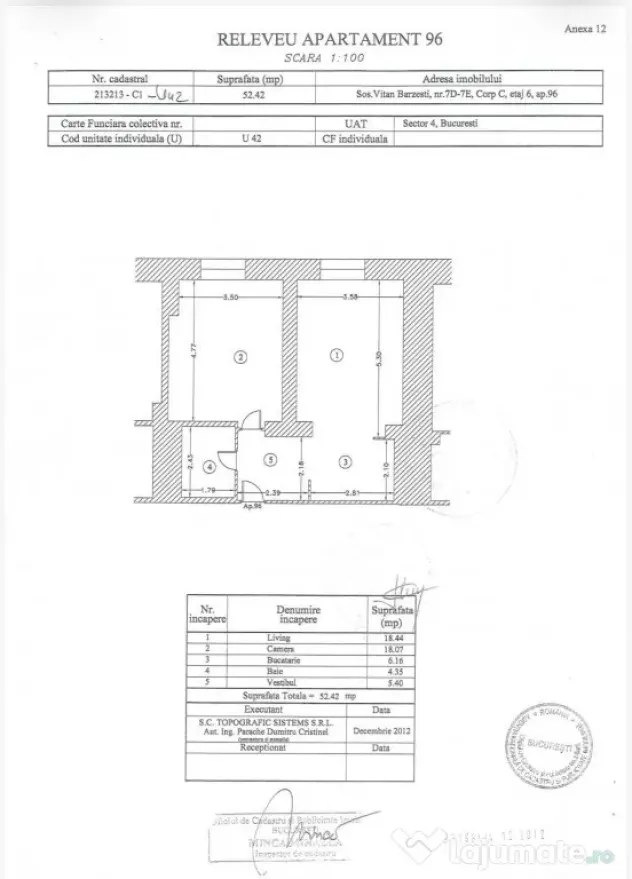 PROPRIETAR – 2 camere RIN Grand Residence | 52,42 mp Mobilat