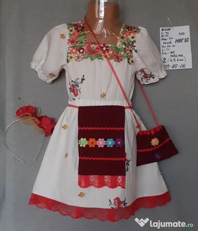 Costum popular pentru copii 3-4-5 -6 ani 175 lei