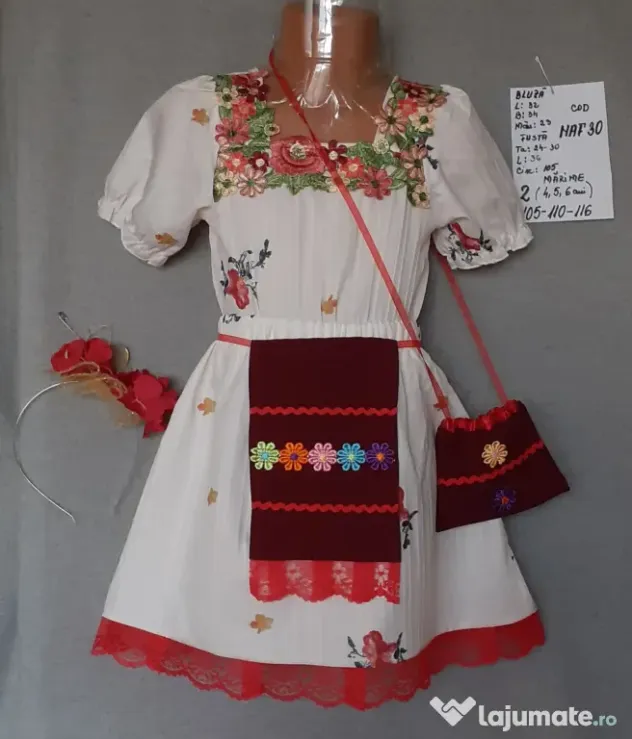 Costum popular pentru copii 3-4-5 -6 ani 175 lei