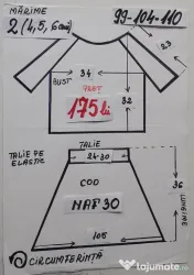 Costum popular pentru copii 3-4-5 -6 ani 175 lei 