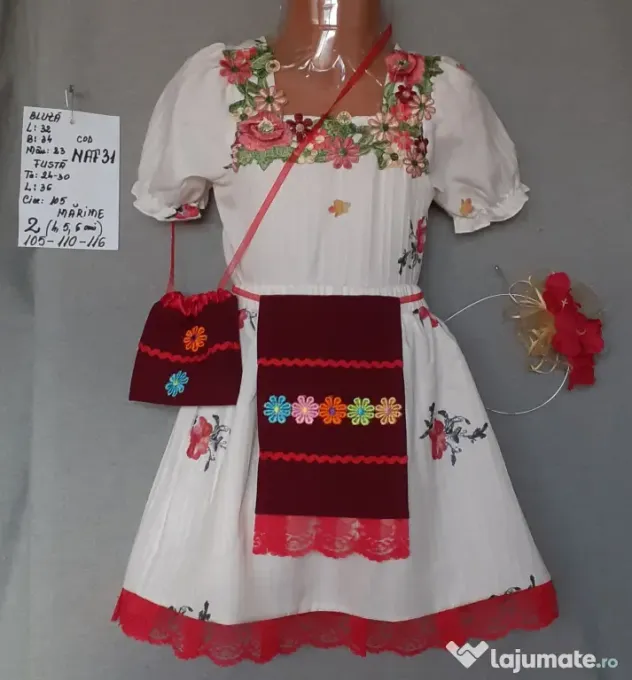 Costum popular pentru copii 3-4-5 -6 ani 175 lei