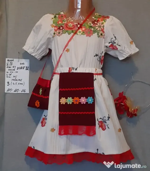 Costum popular pentru copii 3-4-5 -6 ani 175 lei