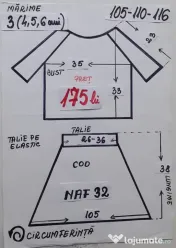 Costum popular pentru copii 3-4-5 -6 ani 175 lei 