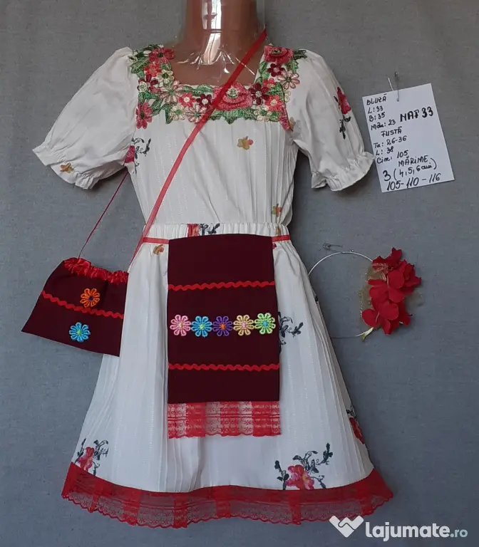 Costum popular pentru copii 3-4-5 -6 ani 175 lei