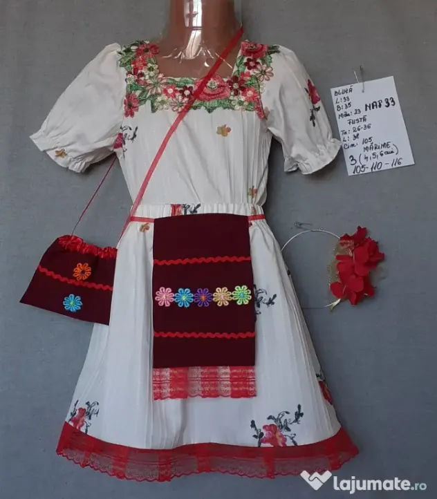 Costum popular pentru copii 3-4-5 -6 ani 175 lei