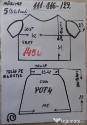 Costum popular pentru copii marimea 5 (5-6-7 ani), 145 lei