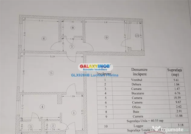 Apartament 3 camere, etaj 1, bloc reabilitat I Drumul Tabere