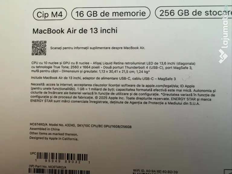 Apple MacBook Air 13 M4 2025 256gb