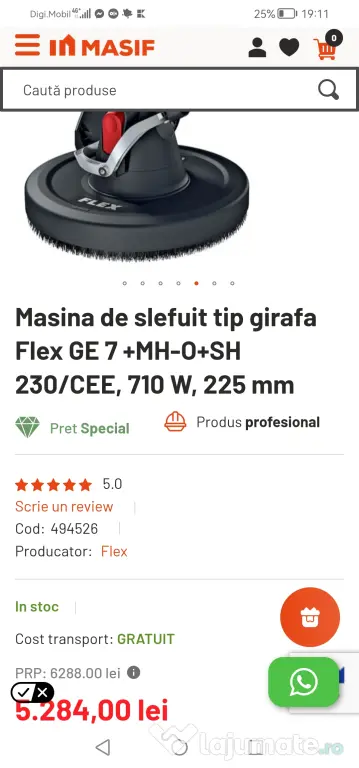 Aspirator Flex VCE 33L AC + Girafă Flex GE7 MH-O D225