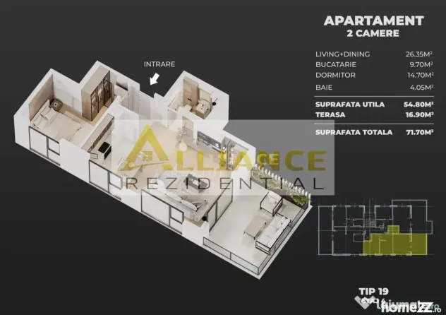 APARTAMENTE 2 CAMERE DE VÂNZARE ÎN EXCLUSIVITATE - ȘOS... - Popesti Leordeni (Bucuresti-Ilfov)