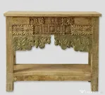 Consola Sculptata din Lemn de Mango - Pentru Hol/Living