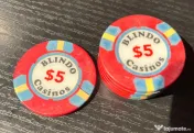 Lot 6 Jetoane Cazinou Vechi - Casino Blindo București (Anii '90) - RARE 