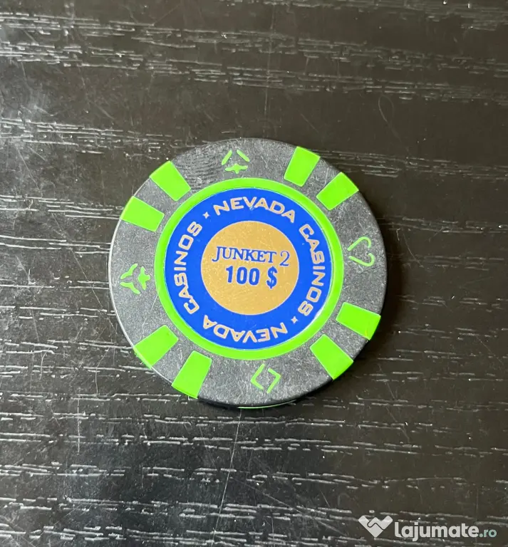 Jeton Cazinou Vintage București Nevada Casinos – Junket 100$ Anii '90