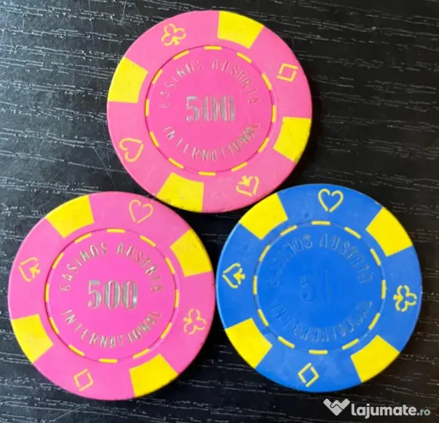 Lot 3 Jetoane Cazino Vintage Casino Bucharest (Casinos Austria International)