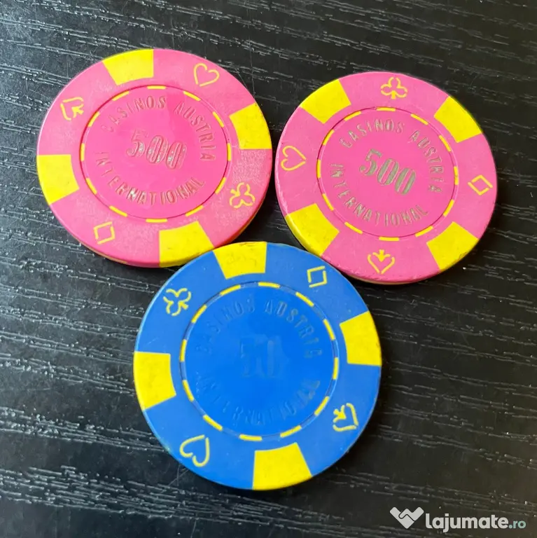 Lot 3 Jetoane Cazino Vintage Casino Bucharest (Casinos Austria International)