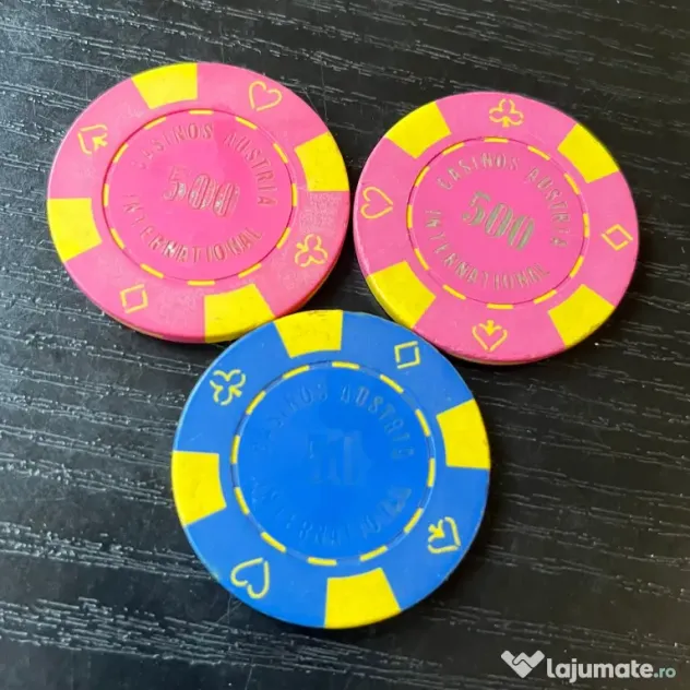 Lot 3 Jetoane Cazino Vintage Casino Bucharest (Casinos Austria International)