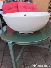 Lavoar ceramic alb lucios pe blat 
