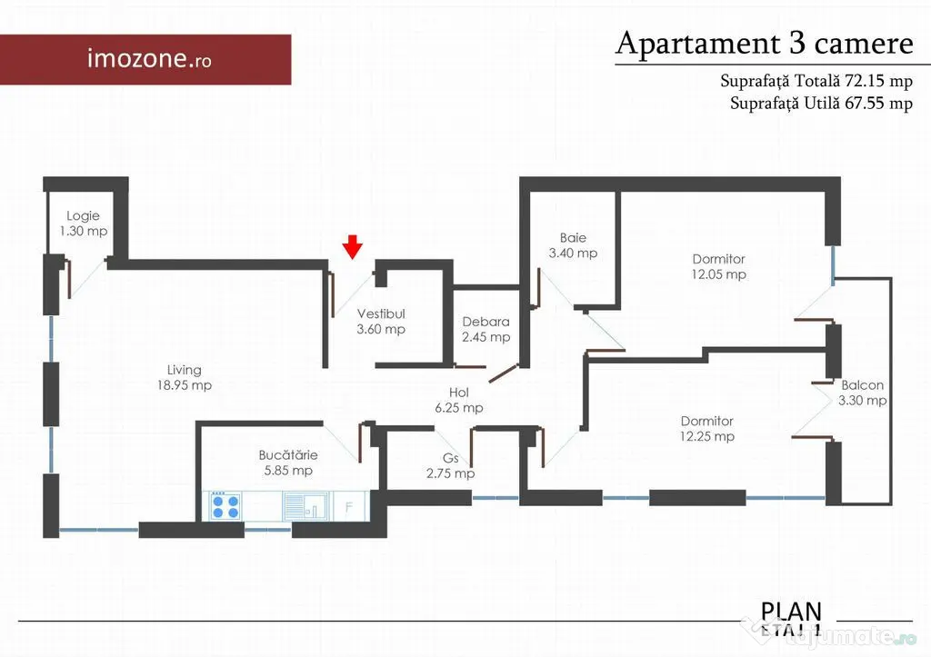 Apartament 3 cam., 2 bai, 2 balc., bloc nou, finisat la c... - Bucuresti (Bucuresti-Ilfov)