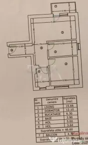 2 camere Titan decomandat, centrală, an 2025, 51 mp