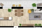 Apartament 3 CAM, SU 82.13MP, 1 TERASA, 2 BAI zona INTRE LAC
