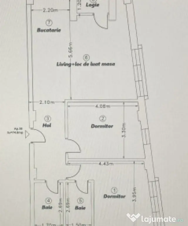 Apartament 3 camere, 74,80mp | Zona Calea Baciului | Cluj-Na - Cluj-Napoca (Cluj)