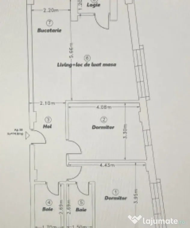 Apartament 3 camere, 74,80mp | Zona Calea Baciului | Cluj-Na - Cluj-Napoca (Cluj)