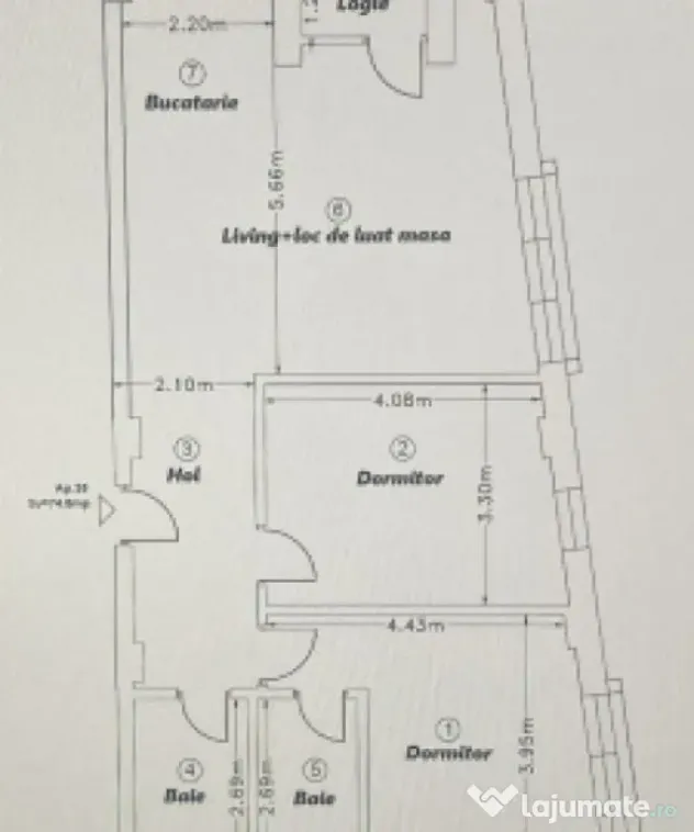 Apartament 3 camere, 74,80mp | Zona Calea Baciului | Cluj-Na - Cluj-Napoca (Cluj)