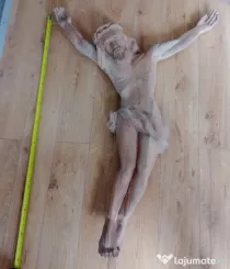 Crist Christ sculptat in lemn 120 cm. lungime