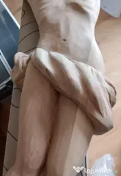Crist Christ sculptat in lemn 120 cm. lungime 