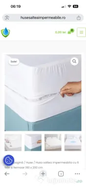 Husa saltea impermeabila cu fermoar si 6 fete 