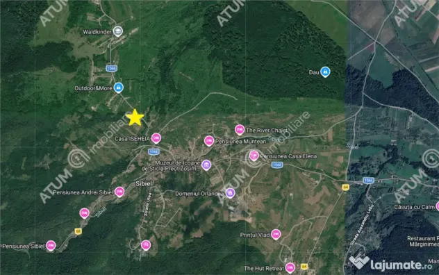 Teren intravilan 1025 mp cu acces utilitati si la drum in Si - Sibiel (Sibiu)