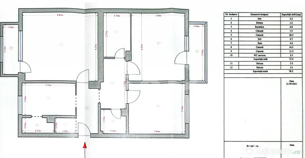 De vanzare apartament 3 camere in zona Mihai Bravu - Ploiesti (Prahova)