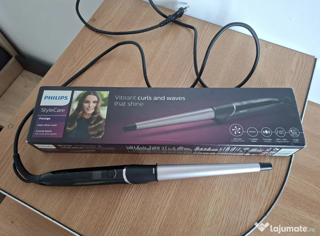 Ondulator Philips StyleCare Glam Shine BHB872/00