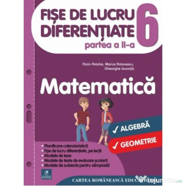 Fise de lucru diferentiate. Matematica. Clasa a 6-a. Partea a 2-a - Florin Antohe, Marius Antonescu, Gheorghe Iacovita