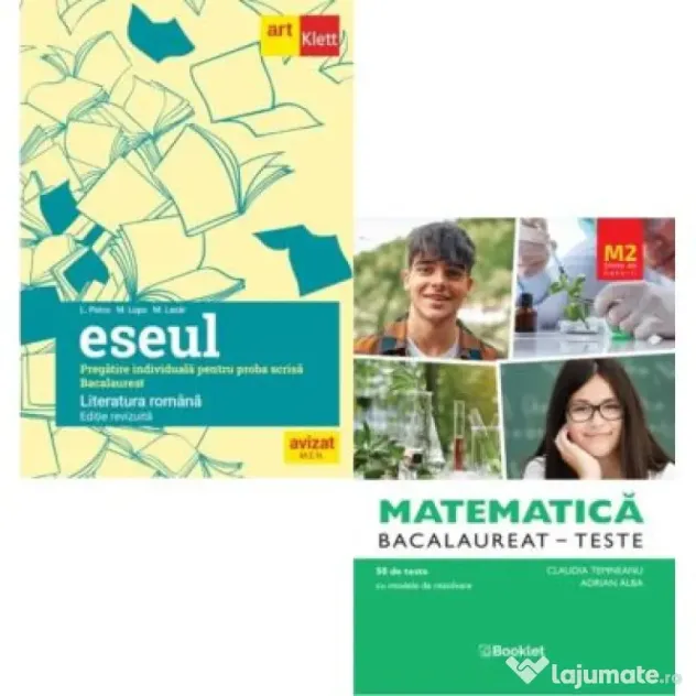 Pachet Bacalaureat 2026. Eseul. Literatura Romana. Pregatire individuala pentru proba scrisa si Matematica M2 Profil Stiinte ale naturii. Teste - Lili