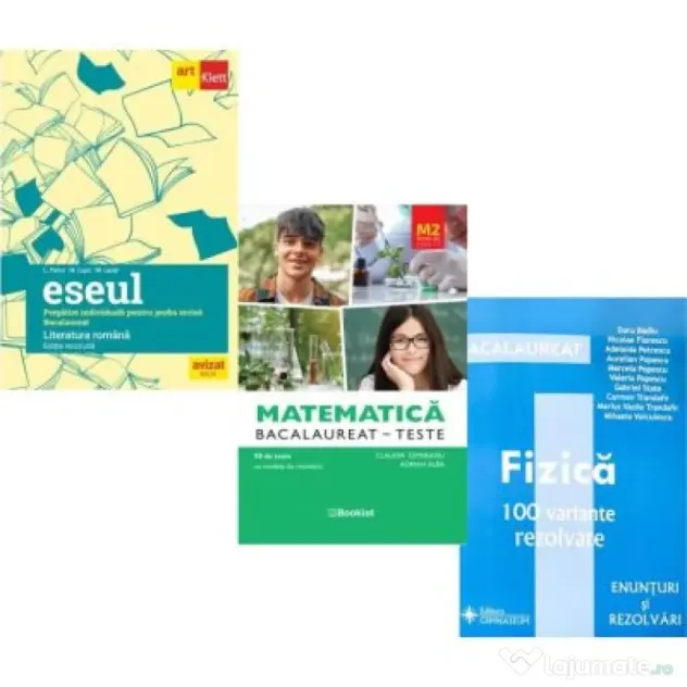 Pachet Bacalaureat 2026. Eseul. Literatura Romana. Pregatire individuala pentru proba scrisa, Matematica M2 Profil Stiinte ale naturii. Teste si Fizic
