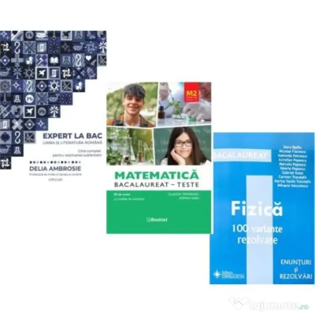 Pachet Bacalaureat 2026. Ghid complet pentru rezolvarea subiectelor Limba si literatura romana, Matematica M2 Profil Stiinte ale naturii si Fizica 100