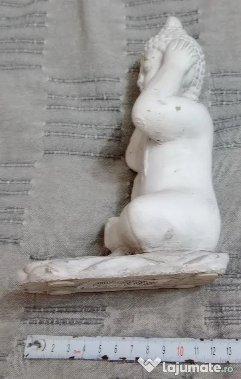 Statueta Buddha "nu aud raul" din ghips/ceramica 18 cm.