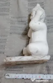 Statueta Buddha "nu aud raul" din ghips/ceramica 18 cm. 