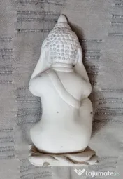 Statueta Buddha "nu aud raul" din ghips/ceramica 18 cm. 