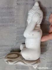 Statueta Buddha "nu aud raul" din ghips/ceramica 18 cm. 