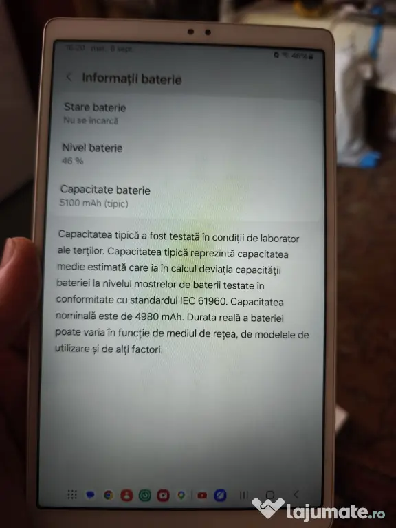 Vând tableta Samsung Galaxy tab a7 lite
