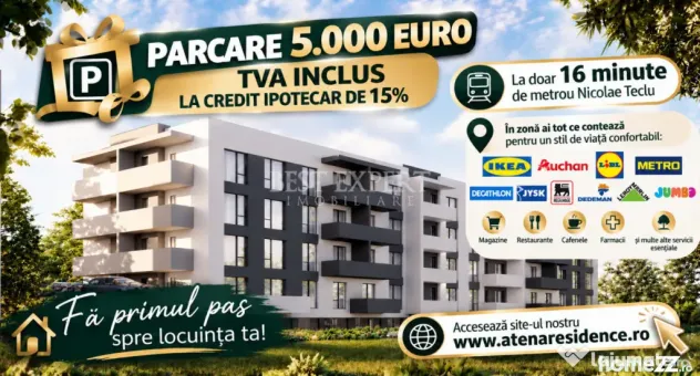 2 Camere Premium | Parcare Acoperită | Avans 15 % | Încăl - Bucuresti (Bucuresti-Ilfov)
